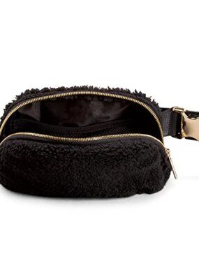 Sherpa Fleece Belt Bag Fanny Pack Crossbody with Adjustable Strap